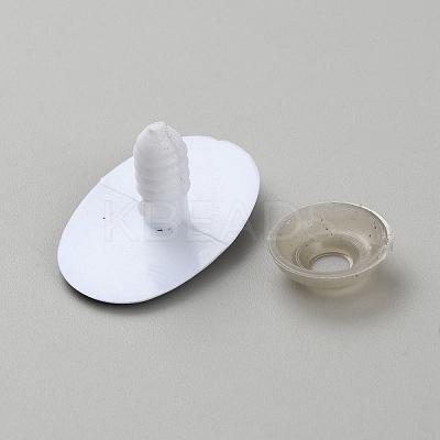 Oval Plastic Safety Craft Eye DIY-WH0581-25E-1
