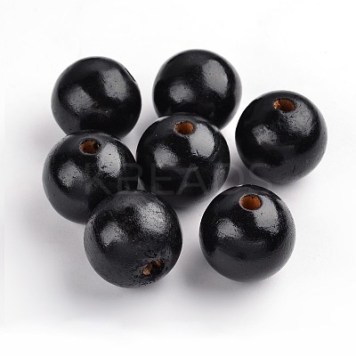 Natural Wood Beads X-TB30MMY-2-1
