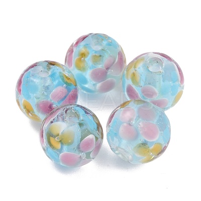 Round Lampwork Beads LAMP-H059-A04-1