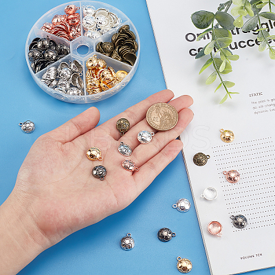 180Pcs 6 Colors Alloy Charms PALLOY-PH0002-13-1