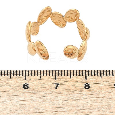 304 Stainless Steel Open Cuff Rings for Women LS-RJEW-A056-02G-1