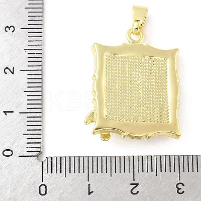 Brass Enamel Pendants KK-Z101-09G-B01-1