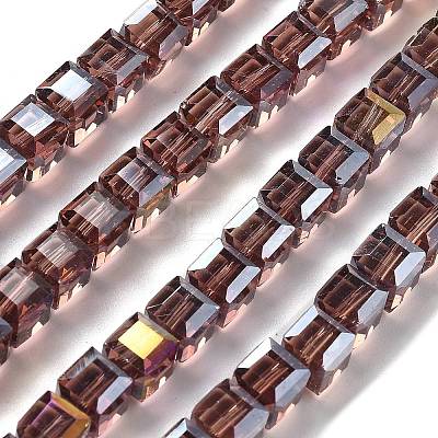 Electroplate Glass Beads Strands EGLA-H108-01A-AB02-1