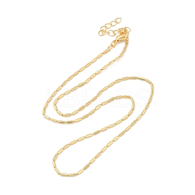 Rack Plating Brass Column Ball Chain Necklace for Women X-NJEW-F311-03G-1