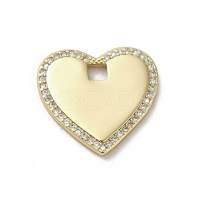 Brass Micro Pave Cubic Zirconia Pendants KK-E092-33G-03-1