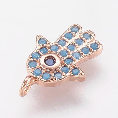 Brass Micro Pave Cubic Zirconia Charms ZIRC-G104-16-1