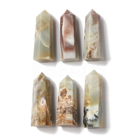 Natural Flower Amazonite Faceted Bullet Beads LS-G-U004-01-1