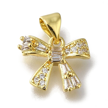 Rack Plating Brass Micro Pave Cubic Zirconia Charms KK-G500-14A-G-1