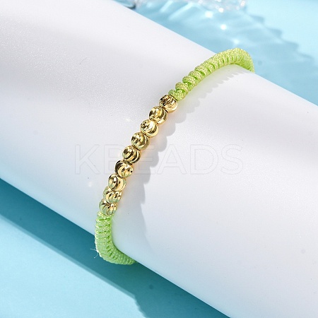 Polyester Cord Braided Bead Bracelets for Women BJEW-L698-01G-02-1