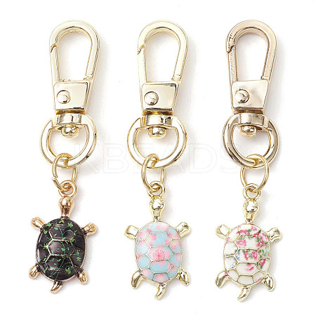 3Pcs 3 Colors Tortoise Alloy Enamel Pendant Decoration KEYC-JKC00938-1