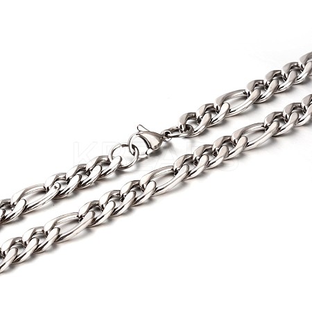 304 Stainless Steel Figaro Chains Necklaces NJEW-P047-04-1