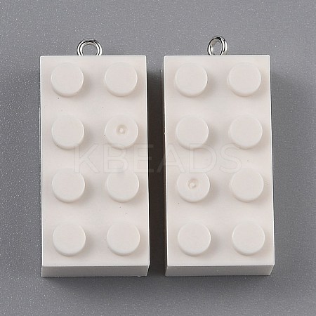 Opaque Acrylic Pendants MACR-B0001-02O-1