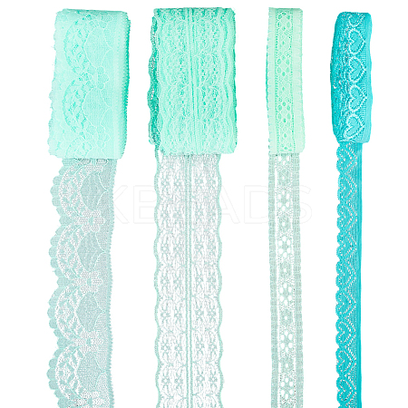 4 Styles Polyester Lace Trim OCOR-GF0005-25B-1