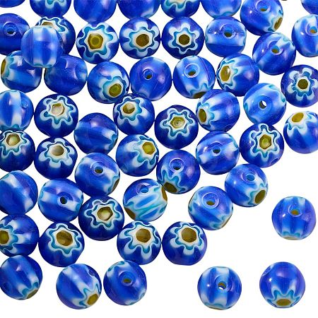Handmade Millefiori Lampwork Beads LAMP-SZ0001-71E-02-1