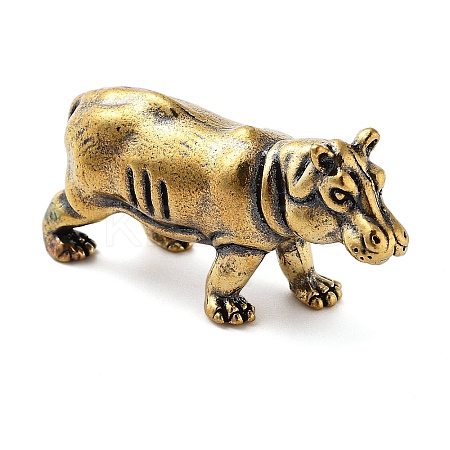 Brass Rhinoceros Figurines DJEW-C017-01AB-1