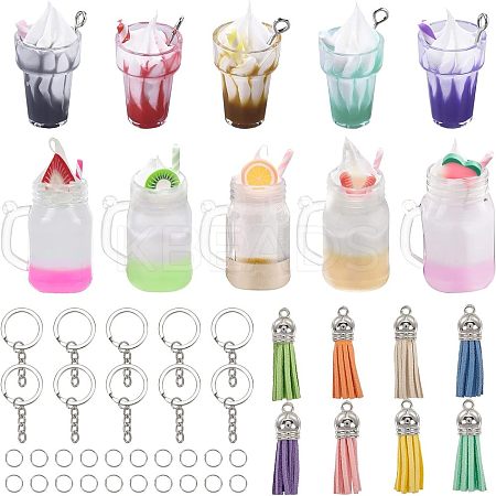 DIY Cute Tassel Keychain Making Kits DIY-OC0003-97-1