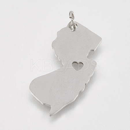 Tarnish Resistant 201 Stainless Steel Pendants STAS-T038-75-1