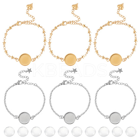 DIY Blank Dome Link Bracelet Maknig Kit DIY-NB0010-47A-1