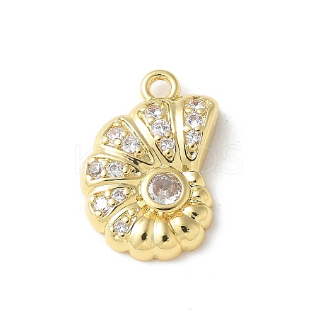 Brass Micro Pave Cubic Zirconia Pendants X-KK-P290-48G-1