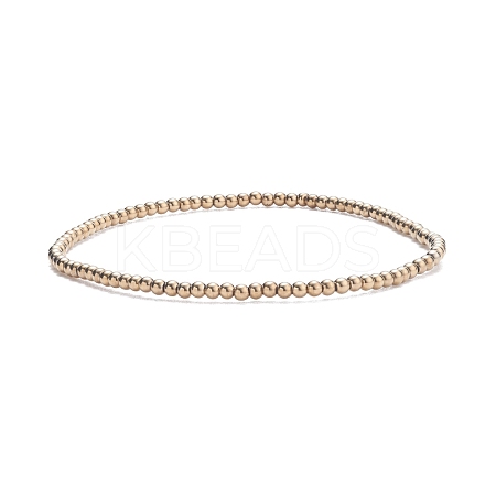 Glass Round Beaded Stretch Bracelet for Women BJEW-JB07911-02-1