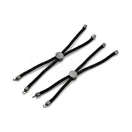 Half Finished Twisted Milan Rope Slider Bracelets LS-FIND-G032-01B-06-1
