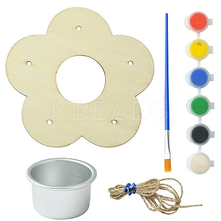2 Sets Flower DIY Wooden Bird Feeder DIY-CJ0002-55-1