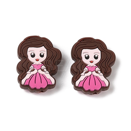 Princess Food Grade Silicone Focal Beads SIL-A008-05B-1