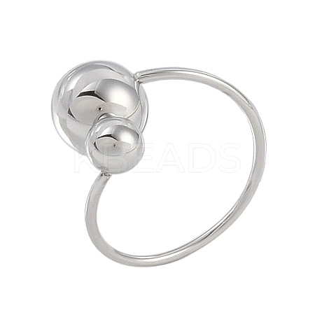 Stainless Steel Round Cuff Rings LS-RJEW-L116-01P-1