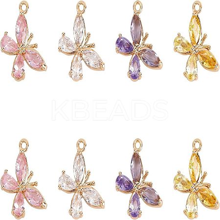 12Pcs 6 Colors Glass Pendants GLAA-NB0001-29-1