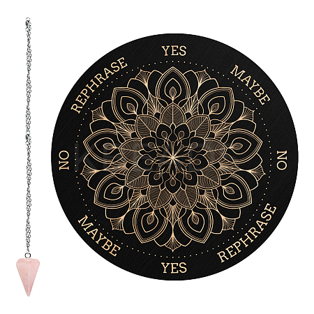 CRASPIRE 1Pc Cone/Spike/Pendulum Natural Rose Quartz Stone Pendants DIY-CP0007-74H-1