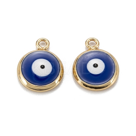 Brass Enamel Charms KK-C223-16G-03-1
