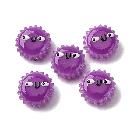 Fuuny Baking Paint Glass Enamel Beads LAMP-Q045-01F-1