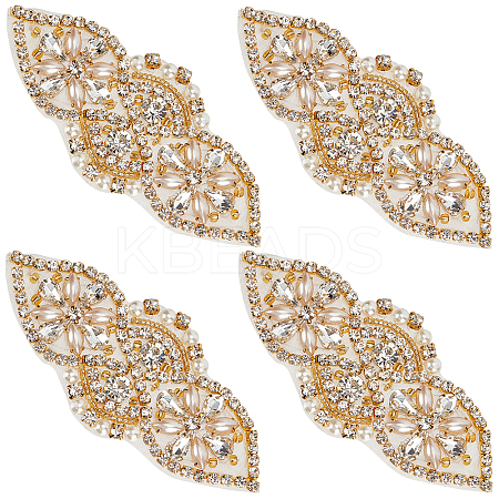 Alloy Glass Rhinestone Cloth Cabochons DIY-WH0265-46G-1