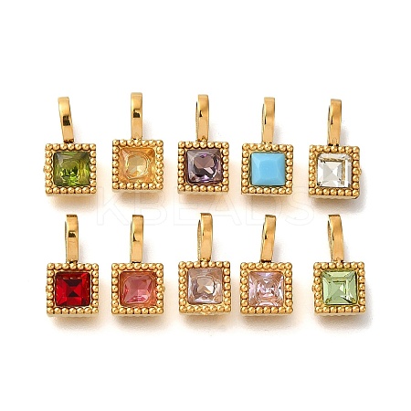 Ion Plating(IP) 304 Stainless Steel Rhinestone Pendants STAS-A104-14G-1
