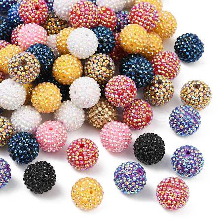 AB-Color Resin Rhinestone Beads RESI-S315-20x22-M-1