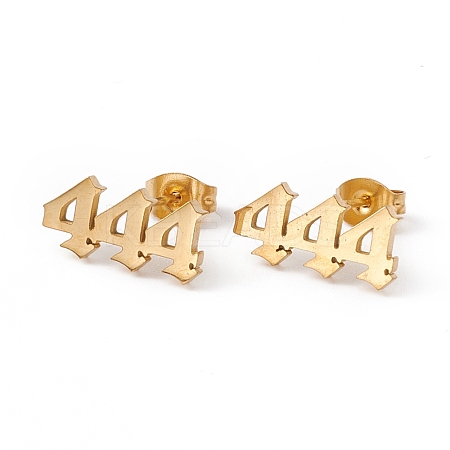 Number Earrings EJEW-F286-01A-G-1