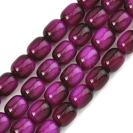 Imitation Tiger Eye Glass Beads Strands X-GLAA-H040-02D-1