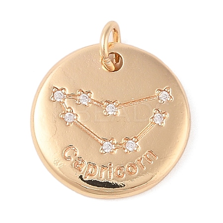 Brass with Clear Cubic Zirconia Pendants KK-N256-24J-G-1