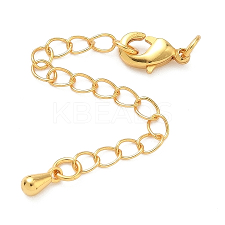 Teardrop Brass End with Chains KK-H532-10A-G-1