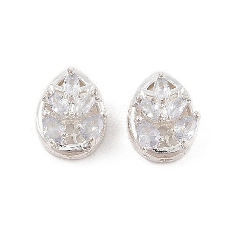 Rack Plating Brass Micro Pave Cubic Zirconia Beads KK-F879-13S-1