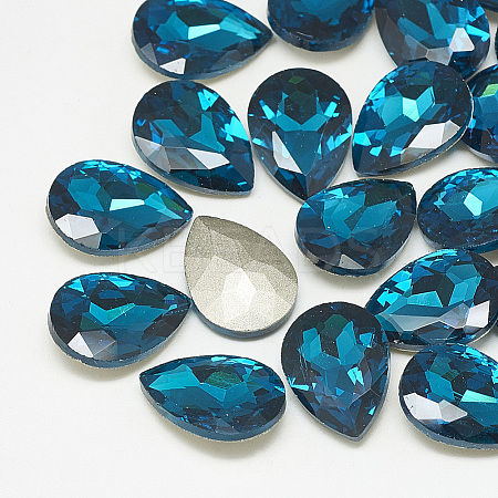 Pointed Back Glass Rhinestone Cabochons LS-RGLA-T081-6x8mm-14-1