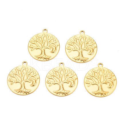 Ion Plating(IP) 201 Stainless Steel Pendants STAS-T063-186G-1