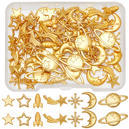 Cosmic Theme Zinc Alloy Cabochons FIND-SC0011-74B-1