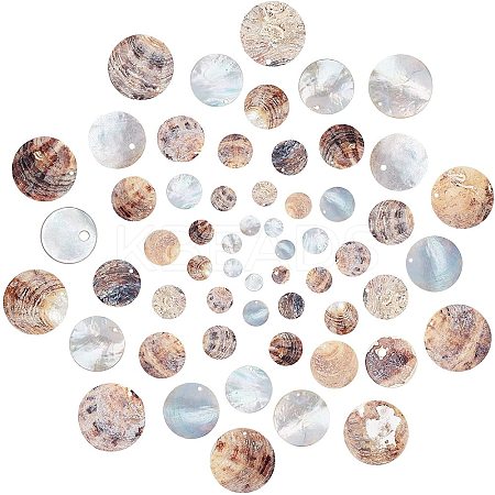 Natural Akoya Shell Pendants SHEL-SC0001-02-1