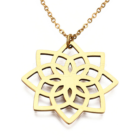 201 Stainless Steel Pendant Necklaces NJEW-T009-JN064-2-45-1