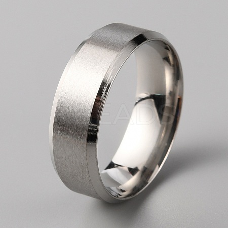 201 Stainless Steel Plain Band Ring for Men Women LS-RJEW-WH0010-06H-MP-1