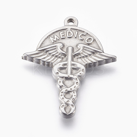 Non-Tarnish 304 Stainless Steel Pendants STAS-E444-30-1