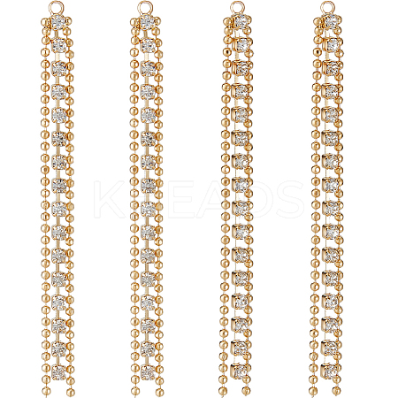 10Pcs Brass Rhinestone Cup Chain Big Pendants KK-BBC0011-79-1