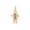 Brass Micro Pave Cubic Zirconia Pendants ZIRC-I356-17G-A05-1