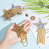 6Pcs 6 Style Star Hotfix Resin Rhinestone(Hot Melt Adhesive On the Back) DIY-PH0006-99-5